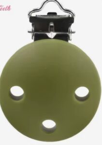 Dark green silicone clip