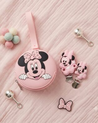 Personalized Pacifier clip set Minnie Mouse